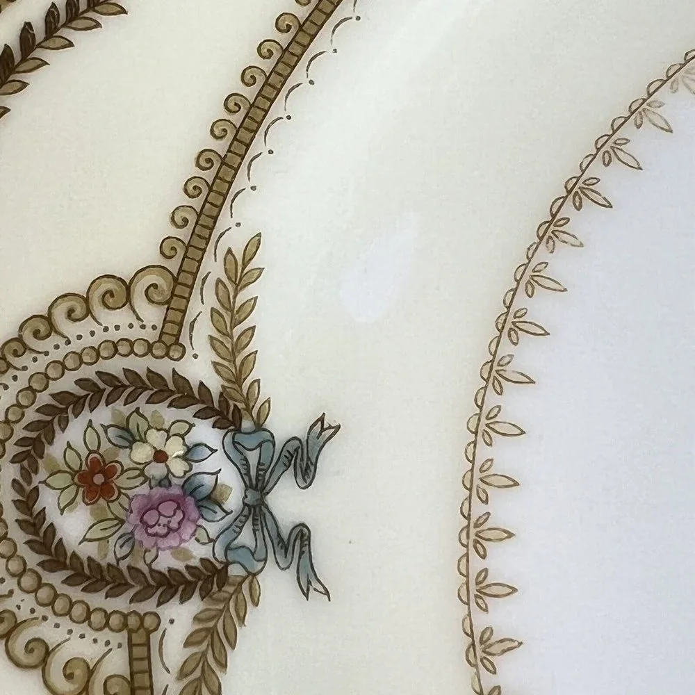 2 Vintage Noritake China Serena Salad Plates 7 5/8” Floral 3840‎ Made Japan Flaw